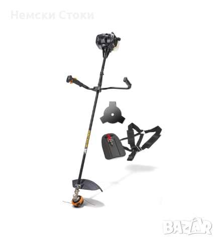 Бензинов тример Mcculloch B33B, 0.9 kW, 1.2 к.с., с корда, нож и самар
