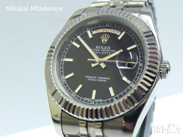 Автоматичен, Стилен Мъжки ръчен часовник, работещ с Ден и Дата, снимка 2 - Мъжки - 53263411