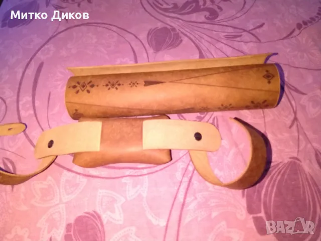 Табла естествена кожа нова с чашка на Vatev Leather 383х203мм сгъната 22х5см, снимка 7 - Шах и табла - 50113367