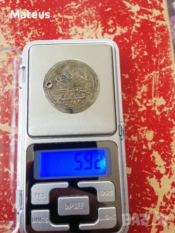 Османска сребърна монета-Куруш, снимка 5 - Нумизматика и бонистика - 40625689