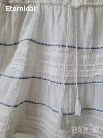 Бяла рокля с бродерии H&M , снимка 2 - Рокли - 51291172