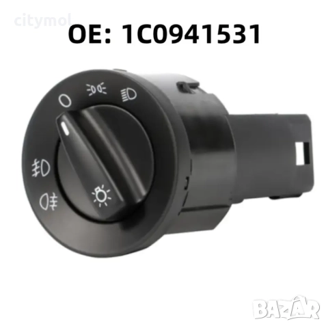 Ключ за светлини VW Golf 4, Passat B5 B5.5, Bora, Jetta 4, Beetle, Sharan и Seat Alhambra, снимка 2 - Аксесоари и консумативи - 52207970