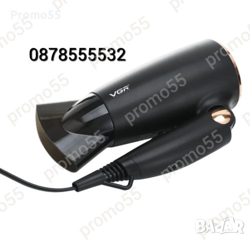 ПРОМО!Сгъваем Сешоар VGR Технология с отрицателни йони, 3 нива на топлината, снимка 7 - Сешоари - 43210035