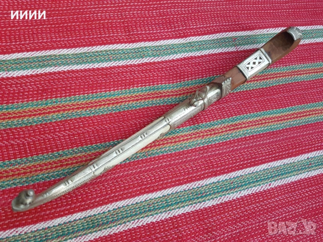 Сребърна кама кинжал ханджар , снимка 2 - Антикварни и старинни предмети - 52280298