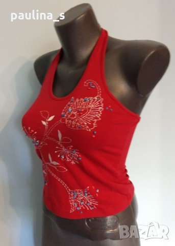 Три различни броя / Еластичен памучен потник с открити рамене , снимка 2 - Потници - 14633047