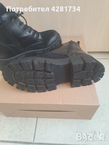 Дамски боти от естествена кожа и велур в черно  , снимка 6 - Дамски боти - 53191689