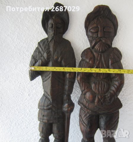 Големи Дон Кихот Санчо Панса вилица лъжица дърворезба,  фигура дърво дървен, Witco , снимка 9 - Декорация за дома - 28946687