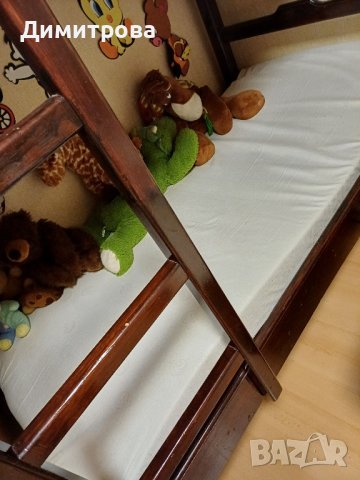Двуетажно легло от масив, снимка 6 - Мебели за детската стая - 43574560