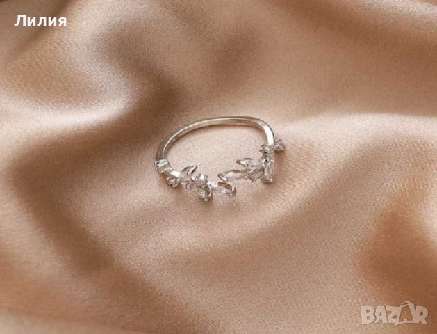 Сребърен пръстен с камъни , снимка 3 - Пръстени - 38763343