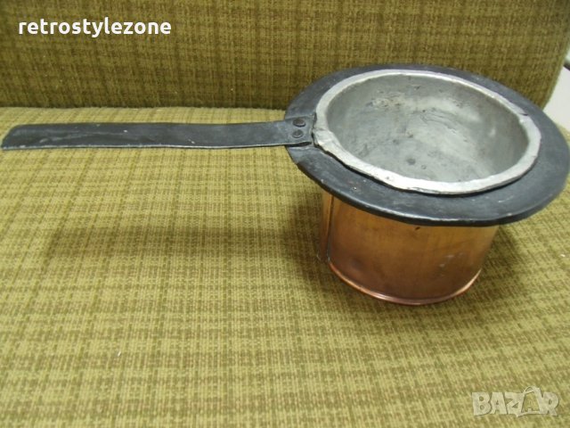 № 3794 стар метален / меден съд  , снимка 6 - Други ценни предмети - 27889594
