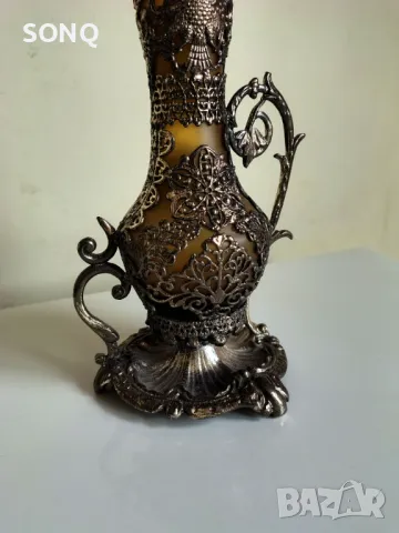 Невероятно Красив Съд Със Посребрена Орнаментика, снимка 3 - Антикварни и старинни предмети - 49903370
