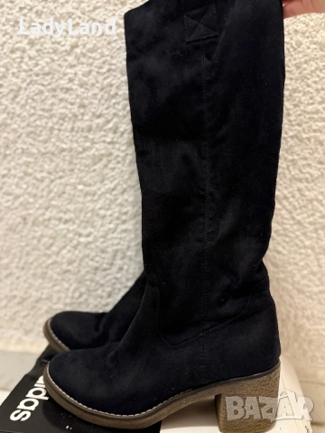 Високи ботуши велур 