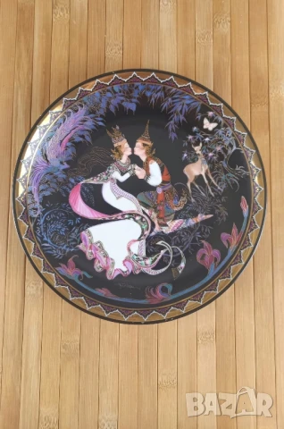 6 тайландски декоративни чинии - "Любовната история на Сиам"