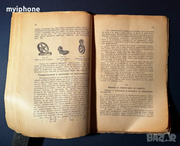 Стара Книга Машинно Обработване на Дървото / 1928 г., снимка 4 - Специализирана литература - 49530007