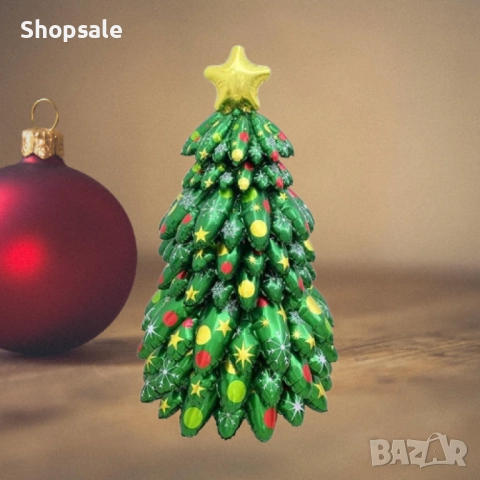 Коледни балони 9 части - 3D Коледна елха с цветни ярки акценти, снимка 3 - Декорация за дома - 52485637