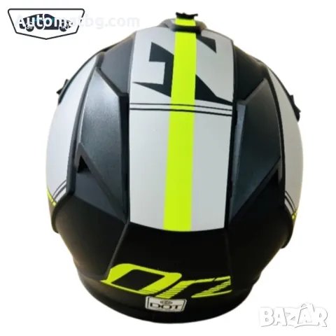 Кросова каска Automat, За мотор, Атв, Велосипед, S, M и L, Черен с неон и сив, снимка 3 - Аксесоари и консумативи - 49303583