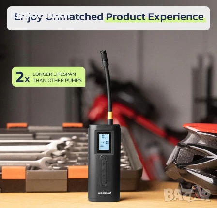 Преносим въздушен компресор Woowind AP2-P, мини въздушен компресор за гуми, снимка 2 - Аксесоари и консумативи - 50841272