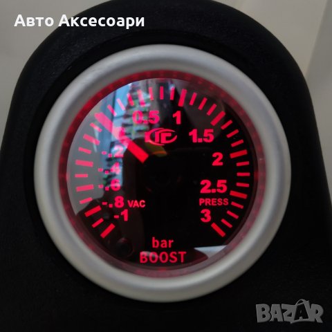 BOOST METER / БУУСТ МЕТЪР ИЗМЕРВАТЕЛЕН УРЕД 8 ЦВЯТА ПОДСВЕТКА, снимка 1