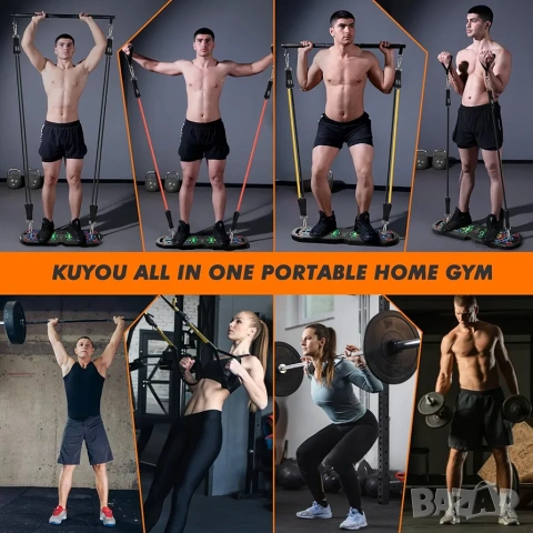 Мултифункционална Фитнес Дъска за лицеви опори с Ластици и Лост, снимка 3 - Фитнес уреди - 53220214