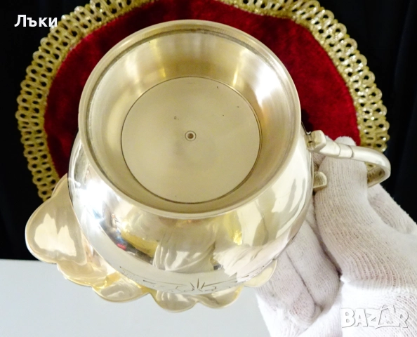 Викторианска бронзова кана,каничка,гравирана. , снимка 9 - Антикварни и старинни предмети - 52417332