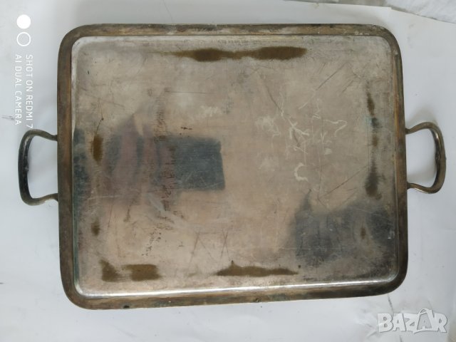 посребрена месингова табла арт деко, снимка 4 - Антикварни и старинни предмети - 34974527