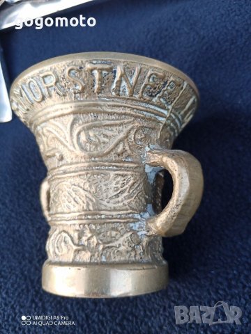 Стара, старинна бронзова чаша, хаванче Арт, Antique 18th Century Bronze Mortar and Pestle , снимка 4 - Други ценни предмети - 37691858