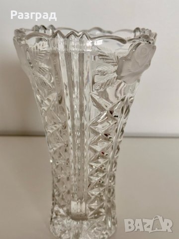 Ретро кристална ваза, снимка 4 - Вази - 43325690