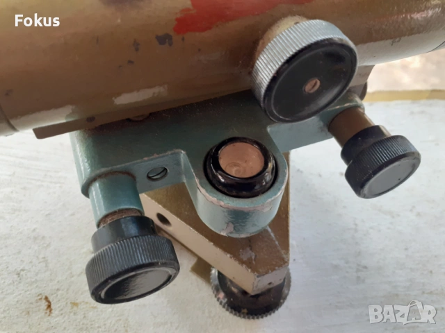 Стар военен уред бусола мерник нивелир, снимка 4 - Антикварни и старинни предмети - 53363763