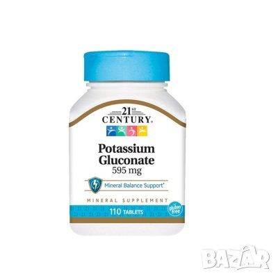 21st Century, Potassium Gluconate /Калиев глюконат/, 595 mg, 110 таблетки, снимка 2 - Хранителни добавки - 43533314