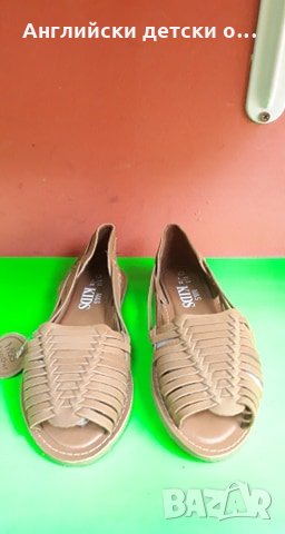 Английски детски еспадрили естсетвена кожа-M&S, снимка 4 - Детски обувки - 28709353