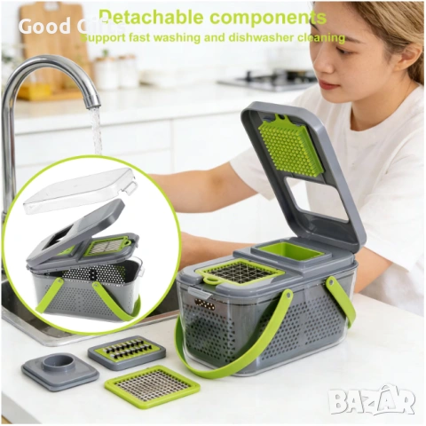 Многофункционално Кухненско Ренде 22-в-1 – Професионална Прецизност и Светкавично Готвене, снимка 8 - Други стоки за дома - 53369084