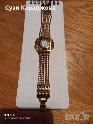 Дамски позлатен часовник, снимка 4 - Луксозни - 53597306