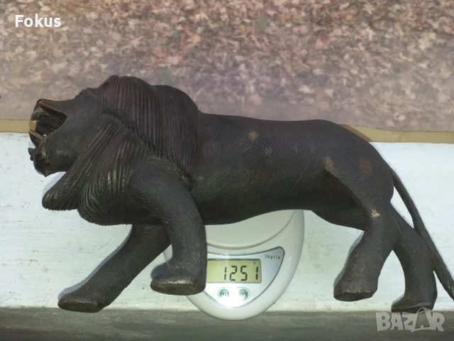 Страхотен и невероятен лъв от дърво абанос статуетка фигура, снимка 5 - Антикварни и старинни предмети - 53448877