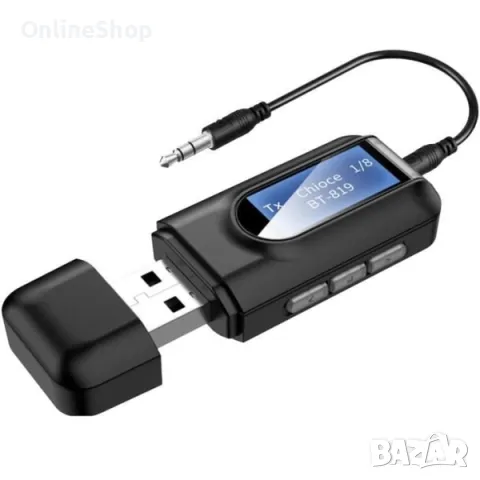 Bluetooth USB Аудио приемник - предавател, LCD дисплей, 3.5mm жак, снимка 6 - Друга електроника - 47813308