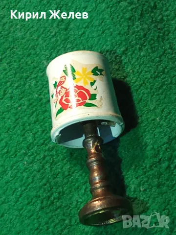 ДЕКОРАТИВНА КОЛЕКЦИОНЕРСКА МИНИАТЮРНА БРОНЗОВА НАСТОЛНА ЛАМПА с ФЛОРАЛЕН АБАЖУР 39882, снимка 14 - Колекции - 46774456