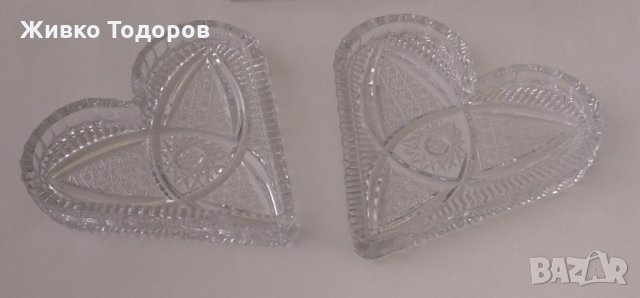  Пепелнинк във форма на сърце (оловен кристал)