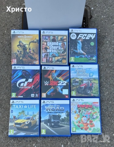 Конзола Sony PlayStation 5, PS5 825 GB SSD + 2 контролера + 9 игри + станция , снимка 5 - PlayStation конзоли - 52909606