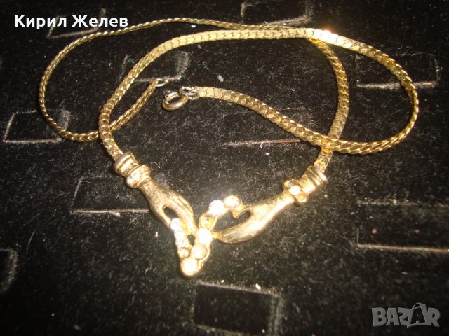 ПОЗЛАТЕНО СТАРО КРАСИВО СКЪПОЦЕННО КОЛИЕ с ЦИРКОНИ 22833, снимка 8 - Колиета, медальони, синджири - 33423086