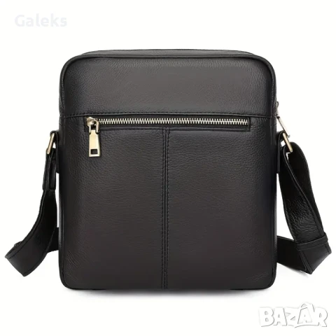 Премиум/Елегантна, просторна мъжка лятна чанта. Черна естест. кожа!, снимка 11 - Чанти - 50802307