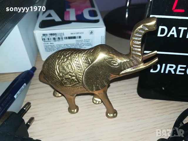 АНТИК-слонче-мед/месинг 10х9х5см, снимка 6 - Колекции - 28845626