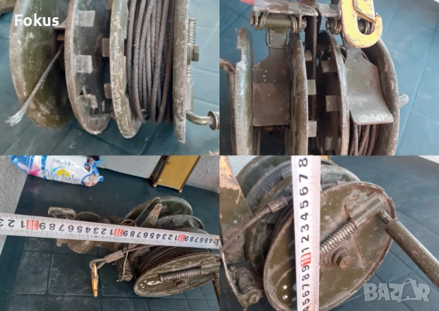 Стара руска военна лебедка с два барабана, снимка 7 - Антикварни и старинни предмети - 50863195