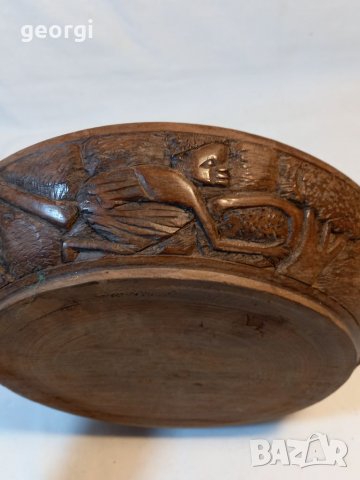 Масивна дърворезбована чиния , снимка 4 - Декорация за дома - 37919405