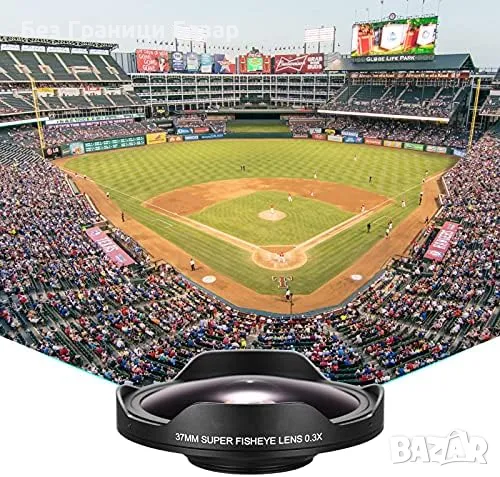 Нов Ултра широкоъгълен фишай обектив 37 мм с метален корпус за снимки, снимка 2 - Обективи и филтри - 47653087