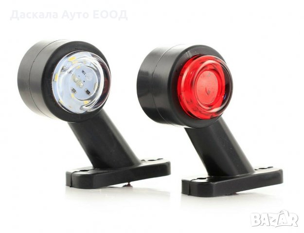 1 бр. ЛЕД LED мини рогчета , габарити , Червено-Бяло , 12-24V , снимка 2 - Аксесоари и консумативи - 35557473