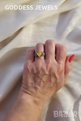 Изящен декоративен пръстен с кристал 516, снимка 2 - Пръстени - 38510419
