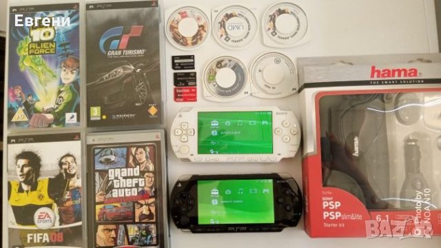 Psp конзола мемори карта игри калъф за псп хакната, снимка 1 - PlayStation конзоли - 26493715