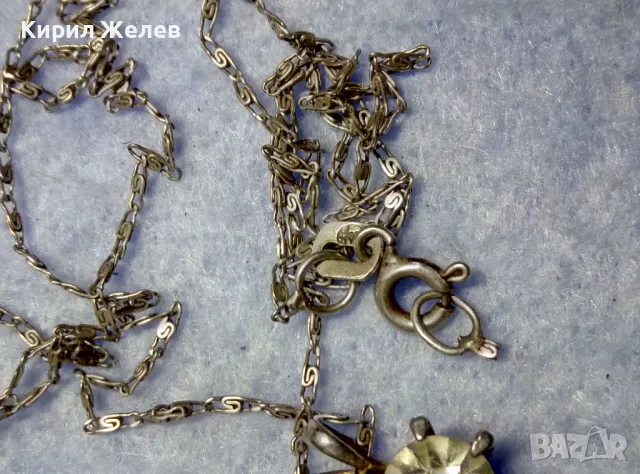 СРЕБЪРЕН МЕДАЛЬОН СРЕБРО 925 с ПРЕКРАСЕН НАТУРАЛЕН ЦИРКОН и СРЕБЪРНА ВЕРИЖКА 925 МЕЧА СТЪПКА 38673, снимка 9 - Колиета, медальони, синджири - 50416902