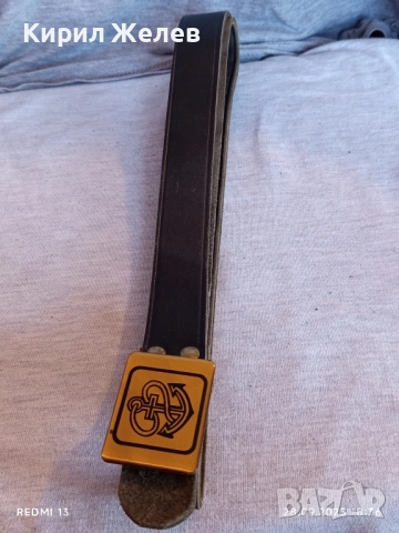 Офицерски кожен колан Военноморските сили рядък за КОЛЕКЦИЯ 16102