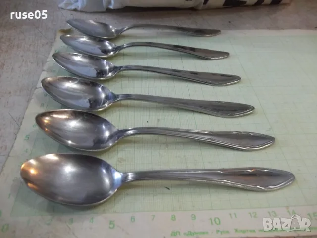Лот от 6 бр. лъжици от завод "П.Денев-Габрово" - 1, снимка 4 - Прибори за хранене, готвене и сервиране - 48743111