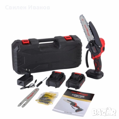 Акумулаторен верижен трион KraftWaagen KK-D01, с 2 батерии 48V / 2.0Ah, снимка 6 - Куфари с инструменти - 51818598